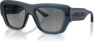 Jimmy Choo London Jc 6003U 50906I Zonnebril - Dames - Zonnebrillen - Blauw - 54 MM - Nylon - Accessoires