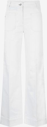 Victoria Beckham Weite Jeans mit hoher Taille Alina Washed White