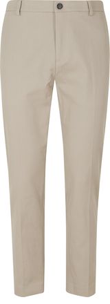 Department Five Beige Prince V Flat Front Cotton-Blend Straight-Leg Pants