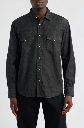 Edwin Denim Western Button-Up Shirt in Black Denim at Nordstrom Rack, Size X-Large