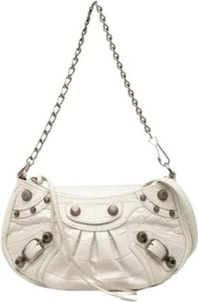 Balenciaga Pre-owned Vintage Schoudertas - Dames - Vintage Schoudertas - Wit - ONE Size - Leer - Vintage