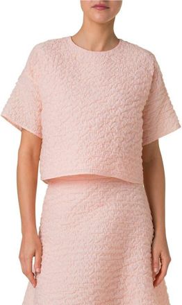 Akris Techno Organza Boxy Top in Peach at Nordstrom, Size 10