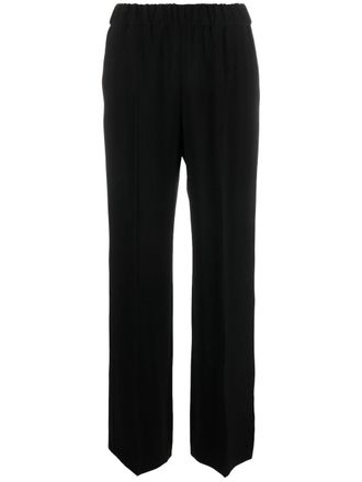 Alberto Biani elasticated waist straight-leg trousers - Black