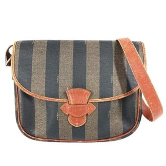 Fendi Pre-owned Cross Body Bags, female, Brown, Size: ONE SIZE Pre-owned Pochette Shoulder Bag