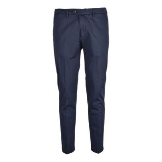BRIGLIA 1949 Chinos, male, Blue, Size: S Classico Trousers
