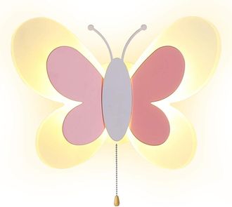 OEM L&aacute;mpara De Pared Mariposa M&aacute;gica, L&aacute;mpara De Pared Multifuncional, Interruptor De Cord&oacute;n, F&aacute;cil De Usar, Dimensiones: 24 X 17 X 10,7 Cm, Ahorro De Ene