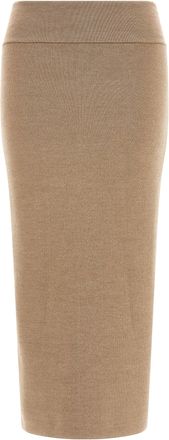Jacquemus La Jupe Maille Doppio Gonne Beige-Donna