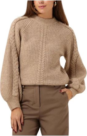 Object Bruine Gebreide Pullover voor Vrouwen - Dames - Coltruien - Bruin - XL - Truien & Vesten