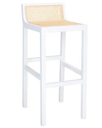 Safavieh Saito Low Back Cane Bar Stool