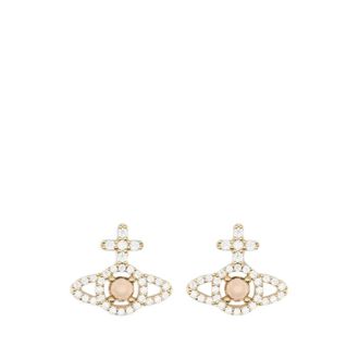Vivienne Westwood Olympia CZ Oorbellen - Dames - Oorbellen - Geel - ONE Size - Accessoires