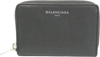 Balenciaga Pre-owned Vintage Portemonnee - Dames - Vintage Accessoires - Grijs - ONE Size - Leer - Vintage