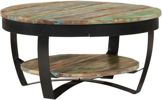 vidaXL Coffee Table Solid Reclaimed Wood 65x32 cm Vidaxl