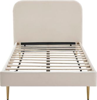 Salesfever Polsterbett »Komfortables Bett für erholsamen Schlaf« Chrombeine in elegantem Goldton