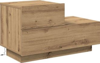 vidaXL Vidaxl - Armario de Noche con cajón Roble artisan 70 x 36 x 40.5 cm