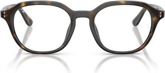 Ray-Ban 52mm Square Optical Glasses in Havana at Nordstrom