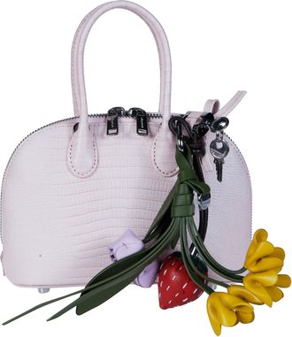 Self Portrait Lizard Leather Toast Mini Bag