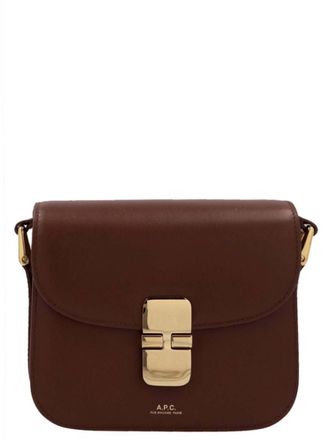 A.P.C. Brown Grace mini crossbody bag