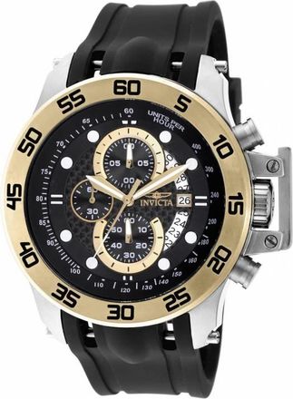 Invicta I-Force Chronograph Black Carbon Fiber Dial Black Polyurethane Mens Watch 19253