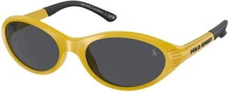 Polo Ralph Lauren Ovale Zonnebril - Heren - Zonnebrillen - Geel - 56 MM - Accessoires
