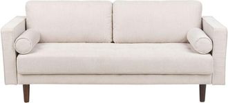 Beliani Sofa 3 Seater NURMO Fabric Light Beige