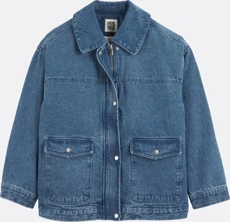 La Redoute Collections Denimjas met sherpa-voering