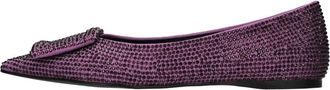 Bibi Lou Rhinestone Ballet Flat - Dames - Ballerinas - Paars - 36 EU - Leer - Schoenen