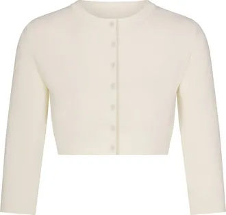 SKIMS Cropped Knit Cardigan - Natural - L (UK16-18)