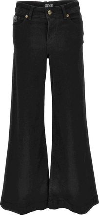 Versace Jeans Couture Wijde Pijpen Broek - Dames - Flared Jeans - Zwart - W27 - Jeans
