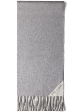 Prada Sciarpa reversibile in cashmere - Grigio