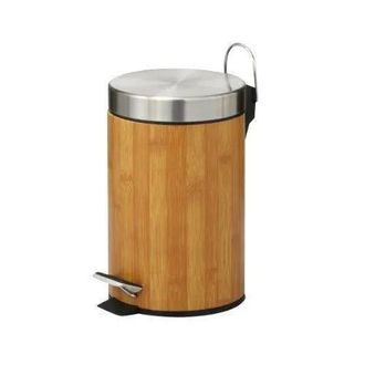 ZELLER Cubo De Basura Con Pedal Elegante 3 Litros Marr&oacute;n