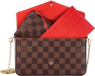 Louis Vuitton Felicie Pochette Damier crossbodytas - Bruin