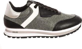 Liu Jo Glitter Sneakers met Metallic Details - Dames - Sneakers - Zwart - 37 EU - Schoenen