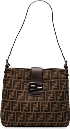 Fendi Pre-owned Fendi Zucca Canvas Shoulder Bag Ladies 2305 26727 008