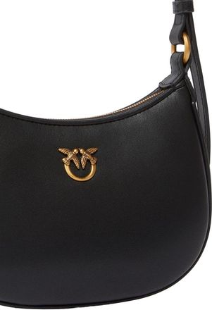 Pinko Womens Shoulder Bag Black Calfskin Leather - Shoulder-Bags