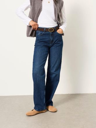 Fat Face FatFace Filby Dark Wash Petite Relaxed Straight Jeans