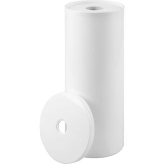 iDesign Freestanding Toilet Paper Canister with Lid for 3 Extra Rolls, White, Made in USA at Nordstrom