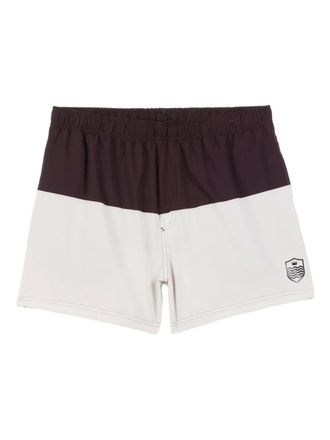 Osklen Bicolor Coat Of Arms logo shorts - Black