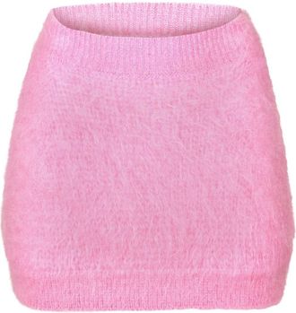 Nina Ricci mohair-blend mini skirt - women - Polyamide/Mohair - M - Pink