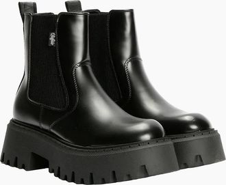 Buffalo Womens Buffalo Aspen Chelsea Womens Black Boots - Size: 6.5