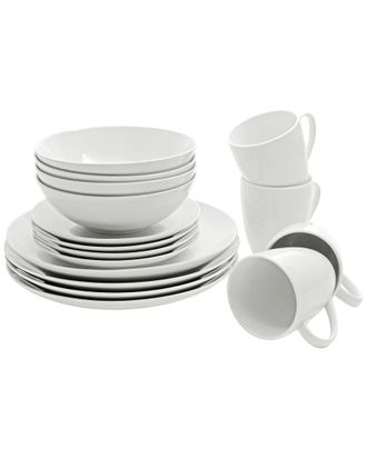 10 Strawberry Street Simply White 16Pc Dinnerware Set