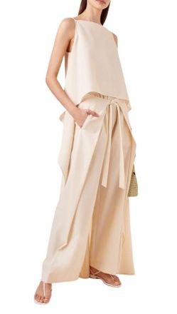 Cult Gaia Pajah Layered Wide Leg Trousers Size S