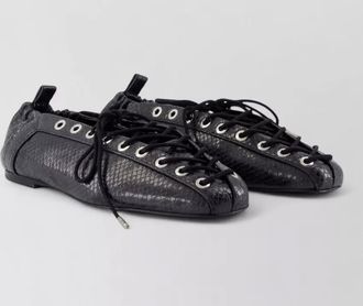 Ganni lace up ballerinas
