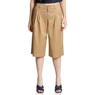 Avec Les Filles Pleat Front Shorts in Honey Tan at Nordstrom, Size 10
