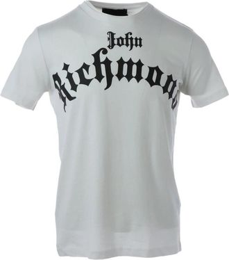 John Richmond T-shirt met korte mouwen en print met ronde hals - Heren - T-shirts - Wit - 2XL - Katoen - Tops