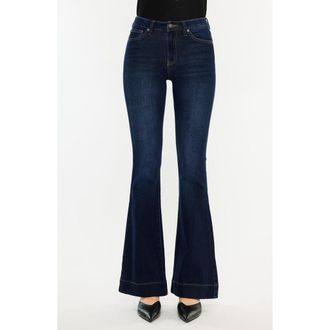 Kancan Roxanne High Rise Flare Jeans in Dark Wash at Nordstrom, Size 27