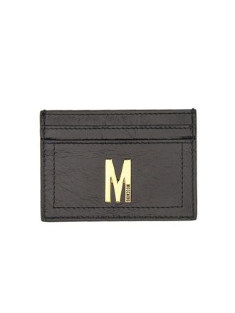 Moschino Card Holder With Gold Plaque
