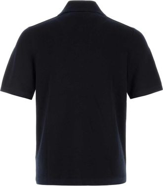 Burberry Mens Wool Polo Shirt Navy