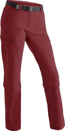 Maier Sports Funktionshose MAIER SPORTS Arolla, Damen, Gr. 44, Normalgr&ouml;ssen, rot (weinrot), 90% Polyamid, 10% Elasthan, Hosen Funktionshose, Damen Wanderhose, zip