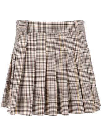 MC2 Saint Barth Blay Flannel Tartan Pleated Mini Skirt