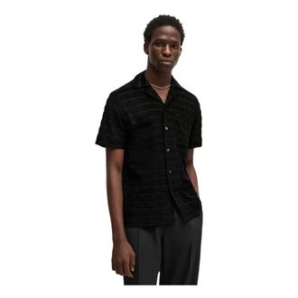 HUGO BOSS Heren, Overhemden, Zwart, Maat: M Katoen